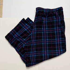Faded Glory Pants Mens 2XL Blue Red Plaid Lounge Sleepwear Pajama
